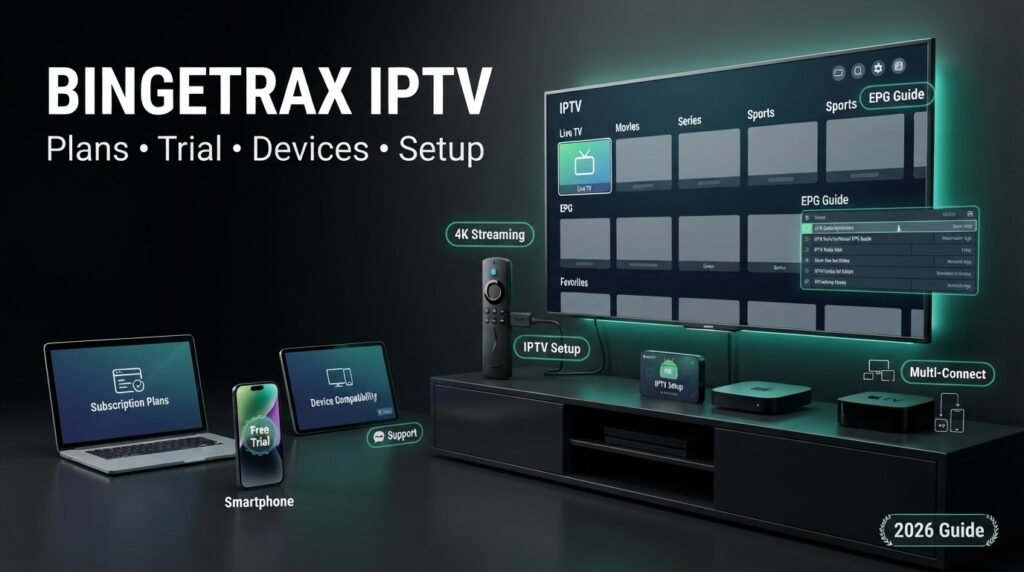 Bingetrax IPTV: Plans, Trial, Devices & Setup Guide